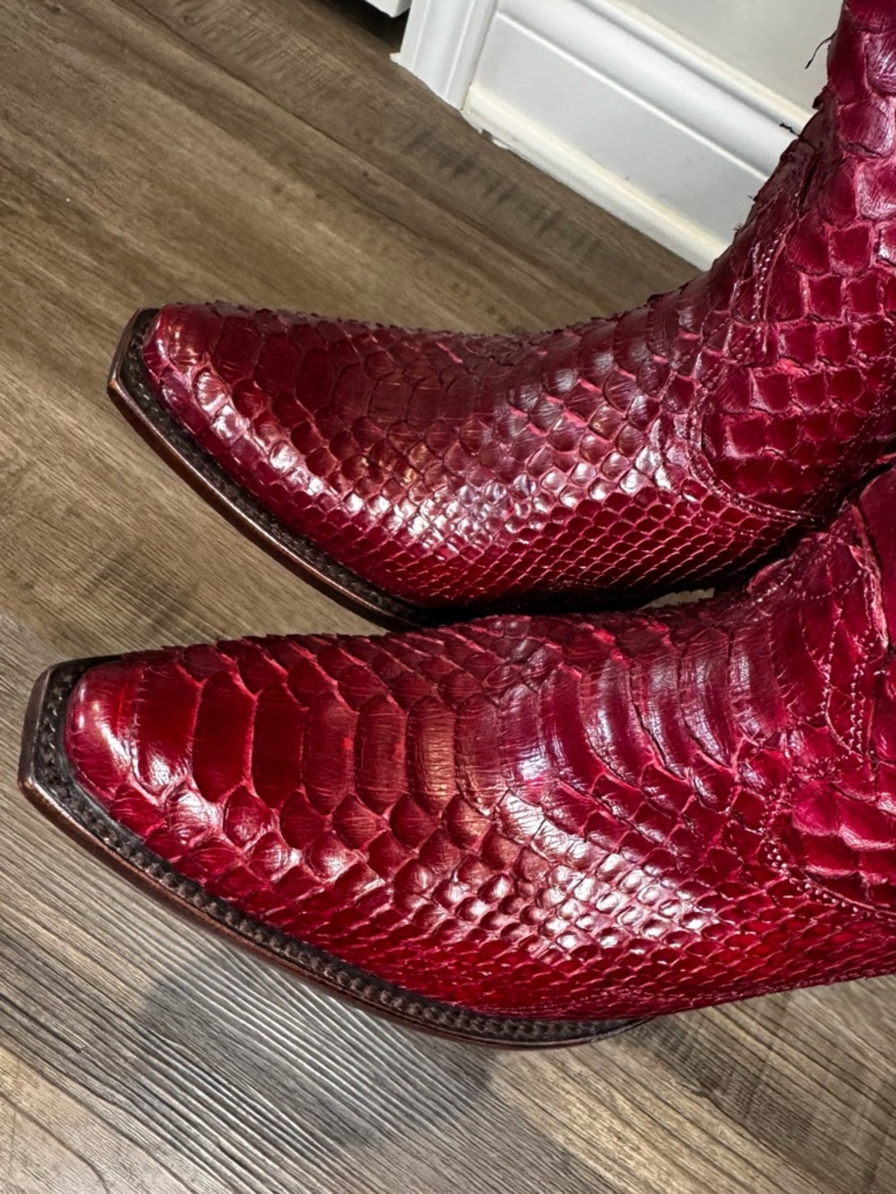Ariat Sterling Emery StretchFit Western Spicy Red Python Boots - Picture 8 of 16